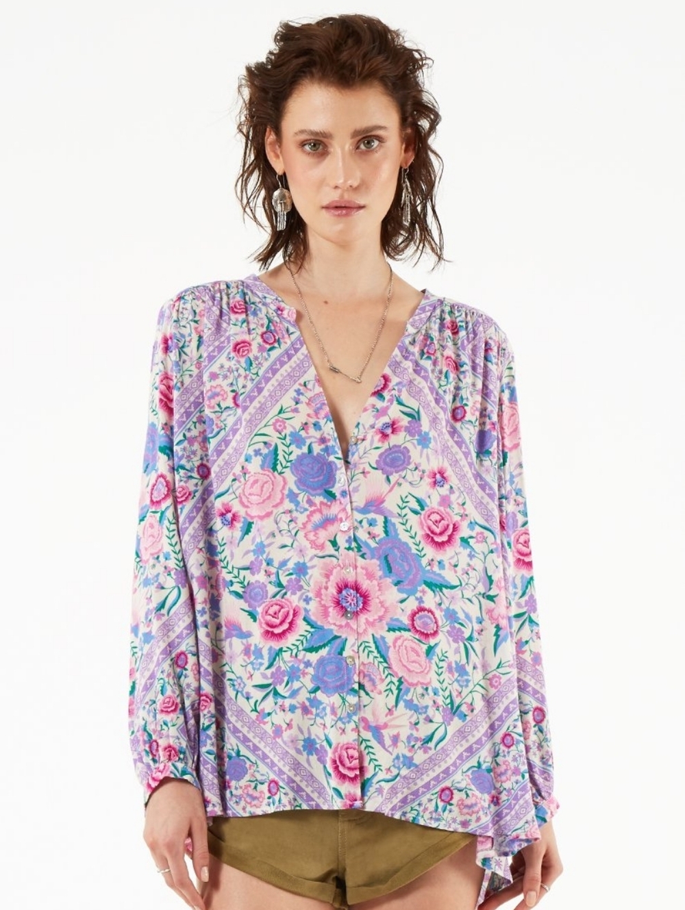 Spell Babushka Lavender Blouse SZ XXL 💙💜